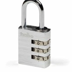 Habo Hengelås Med Kode 203-30 Sølv Aluminium