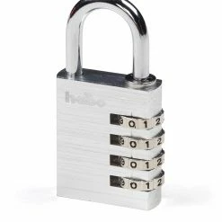 Habo Hengelås Med Kode 203-40 Sølv Aluminium